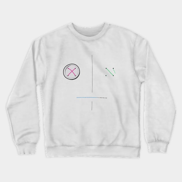 x_x Puppet Outline Crewneck Sweatshirt by zero three